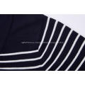 Boy's Knitted Buttoned White Black Stripe School Cardigan